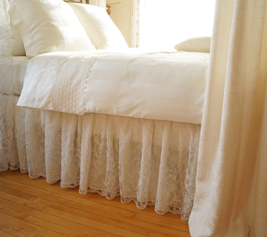 Lace decorative element for room or garment with timeless elegance."